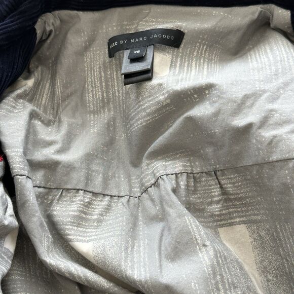 Marc By Marc Jacobs Y2K Corduroy Pea Coat Navy Size XS - Picture 5 of 15